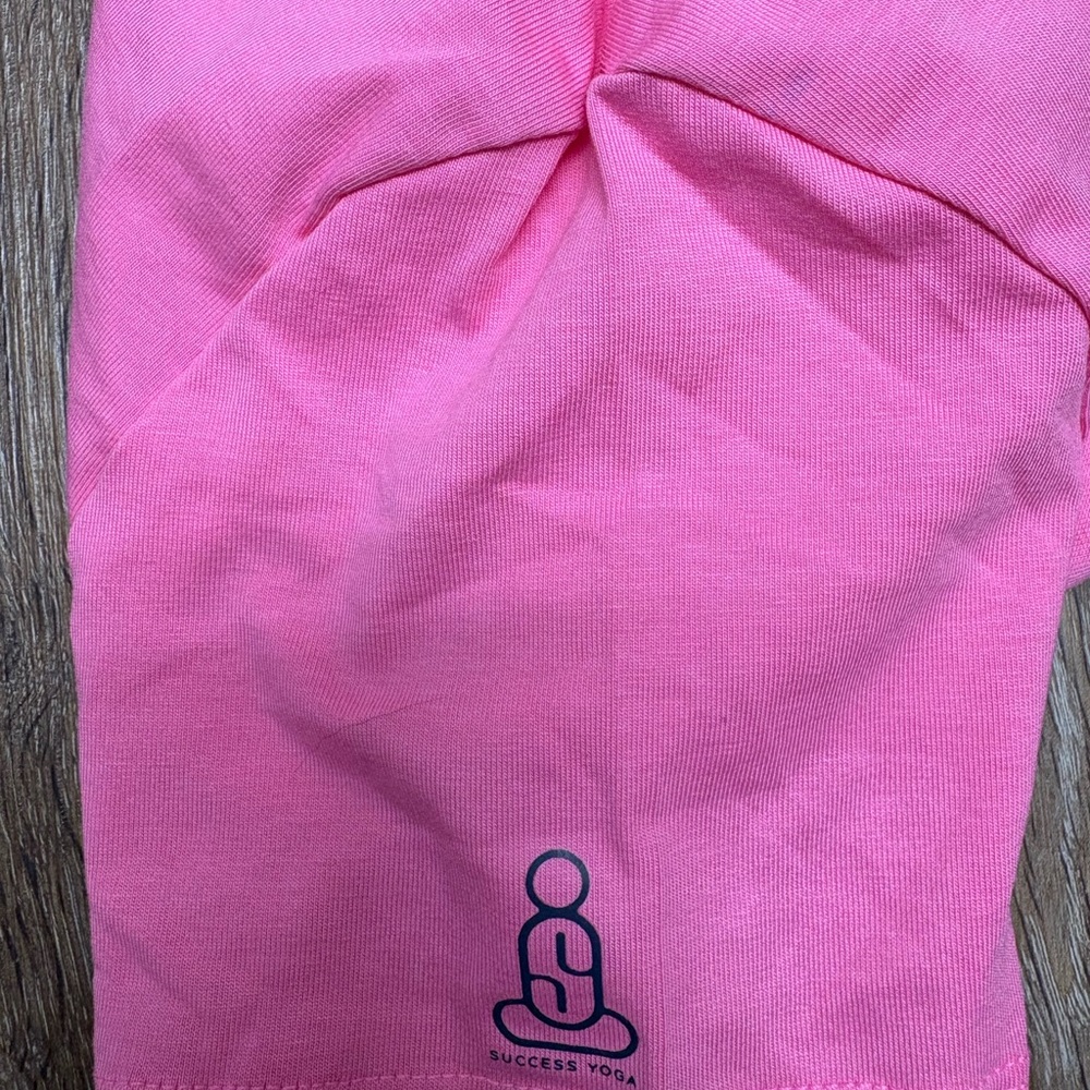 Hot Pink Crop Tee - Women’s Short Sleeve Top - Picture 3 of 6